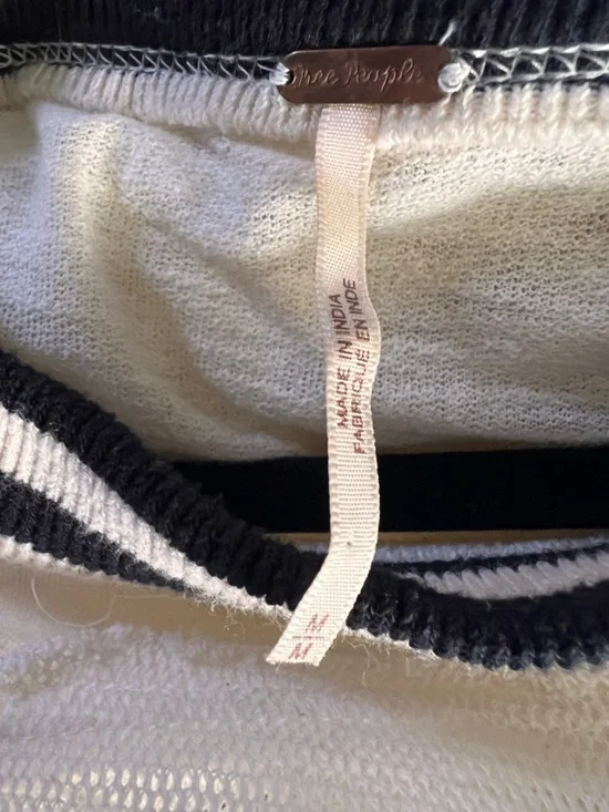 FREE PEOPLE Marrakech white crochet lace  knit  Medium m - Picture 6 of 8